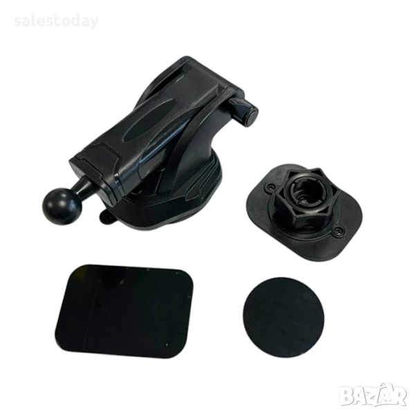 Магнитна стойка за телефон за автомобил, Поставка за кола с вендуза и магнит, снимка 1