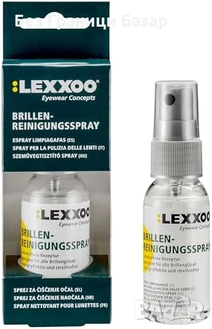 Нов комплект Lexxoo Спрей за почистване на очила 3x88.5мл без алкохол, снимка 1