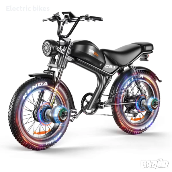 Електрически велосипед Emoko C93 – 2×1000W, 48 V 23 Ah, 20″ Fat Tyre, снимка 1