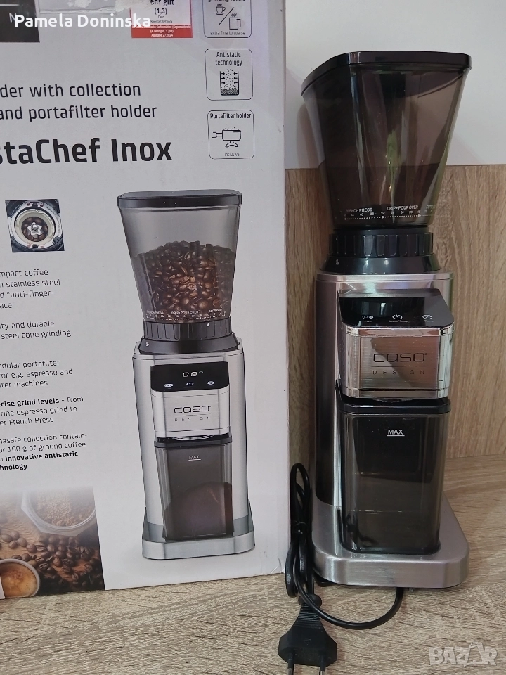Електрическа кафемелачка Caso BaristaChef Inox. , снимка 1