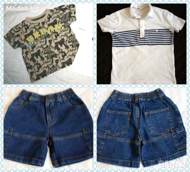 Летен сет за момче размер 104 см. /3-4 години/. 3 броя за 6 лв.., снимка 1