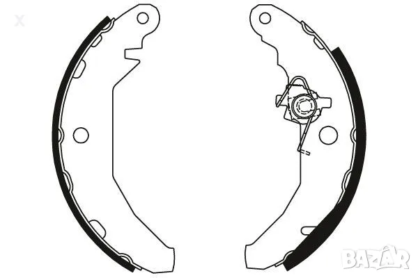 Trusting 040.122Y Задни челюсти FORD Fiesta Mk2 1983-1989 OE 5021305 OE 84FB2200AB OE 1625131, снимка 1