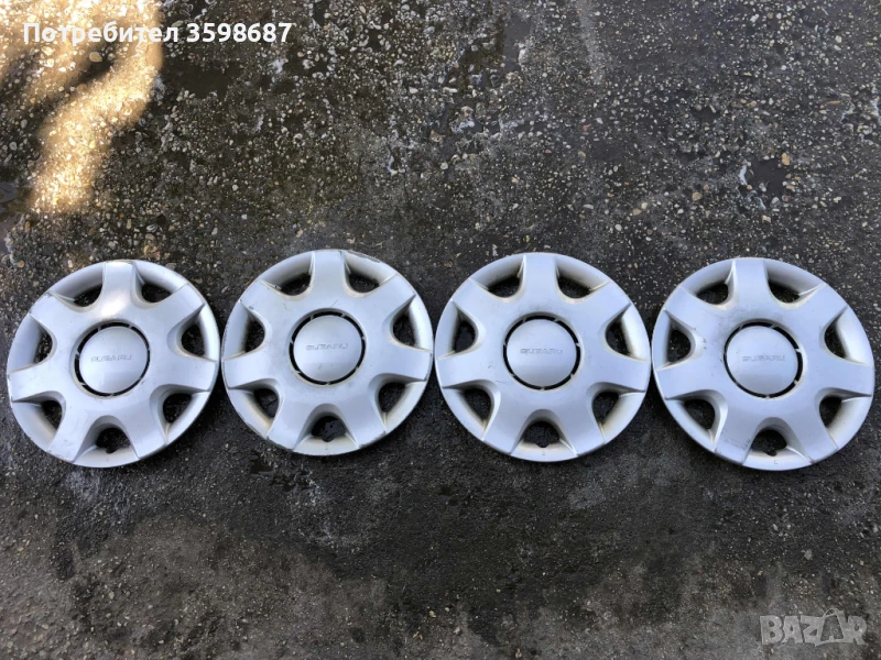 Subaru 4 Броя Оригинални Тасове 14 цола, снимка 1