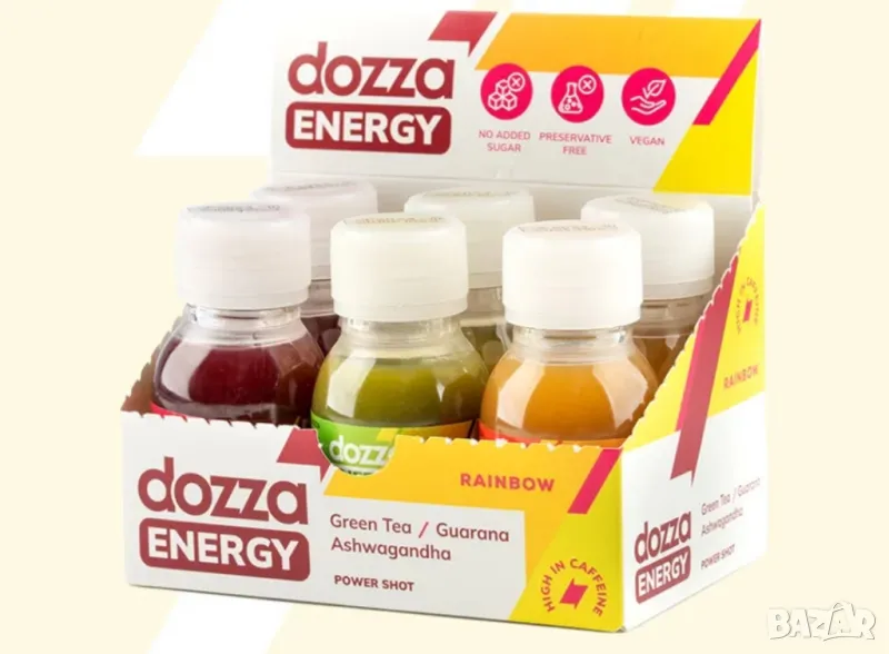 Енергиен шот DOZZA Rainbow Pack – 3 вкуса х 2 броя, снимка 1