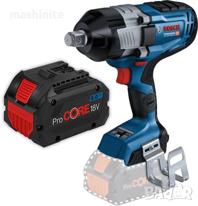 Акумулаторен ударен гайковерт GDS 18V-1600 HC 1xProCORE 8.0Ah Bosch, снимка 1