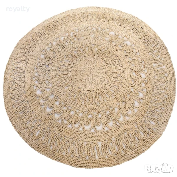 Кръгъл килим рогозка,150*150 см, снимка 1
