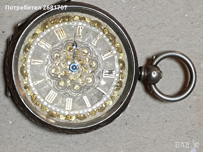 джобен сребърен часовник Swiss , снимка 1