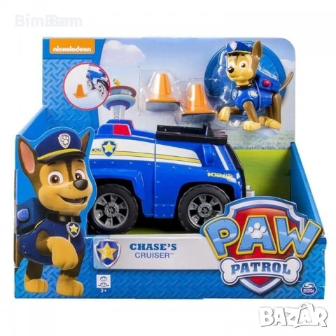 Paw Patrol Chase's Cruiser / Пес Патрул - полицейска кола с Чейс и конуси, снимка 1
