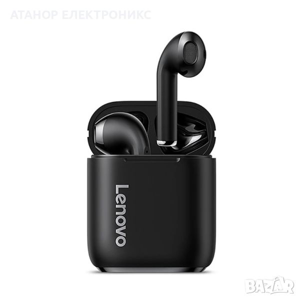  Lenovo - Wireless Earbuds (LP2) - Bluetooth 5.0, Noise Cancelling, Waterfproof - Black, снимка 1