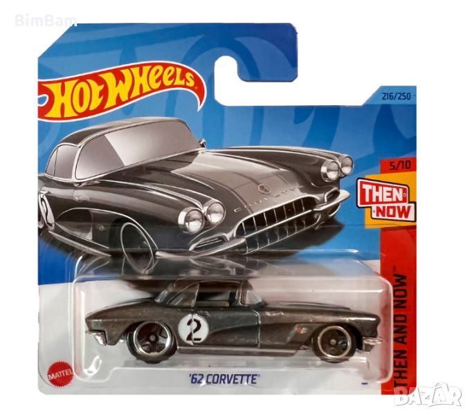 Оригинална колекционерска количка Hot Wheels '62 corvette, снимка 1