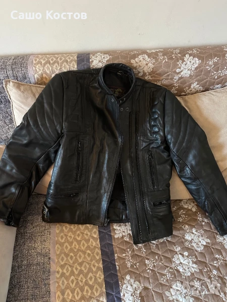 Дамски кожен мото екип от две части с Ботуши 40 номер, снимка 1