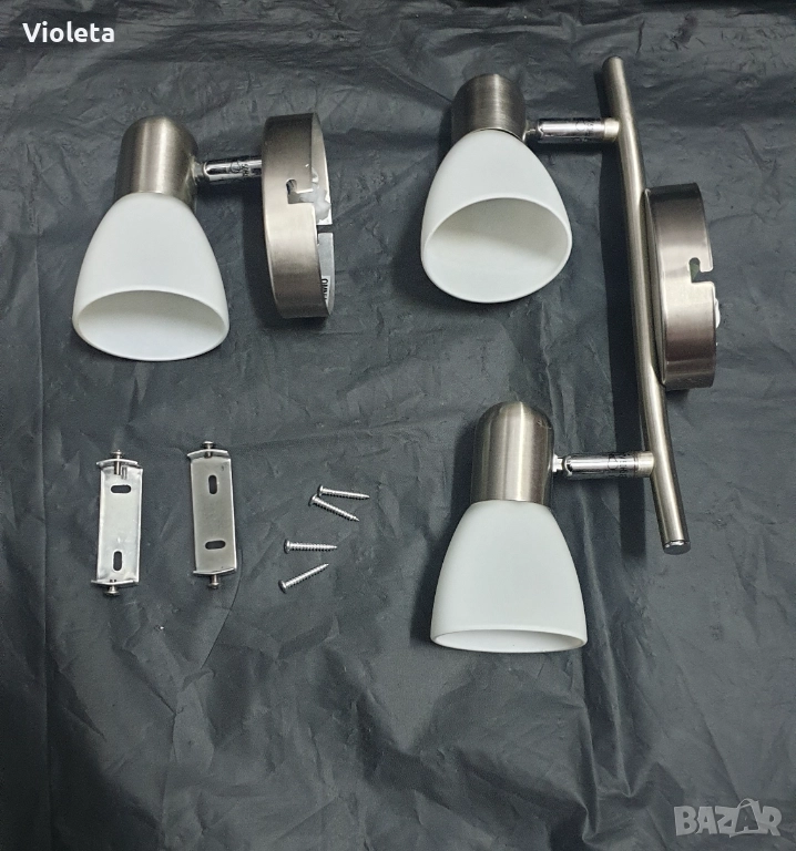 Спот осветителни тела Omnia Jackie 1хЕ14 и 2хЕ14 230V max 40 W. Цената е общо за двете., снимка 1