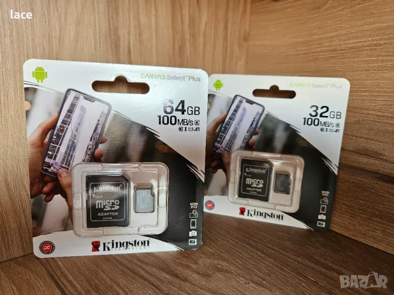 Micro SD карта памет 64 GB, 32 GB, снимка 1