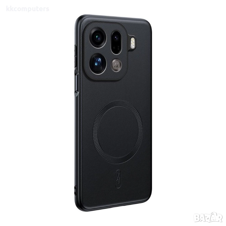 Магнитен Кожен Калъф за Oppo Find X9 Pro 5G - PU Кожа, MagSafe (N52 магнит), Вкл. Протектор, 4 Цвята, снимка 1