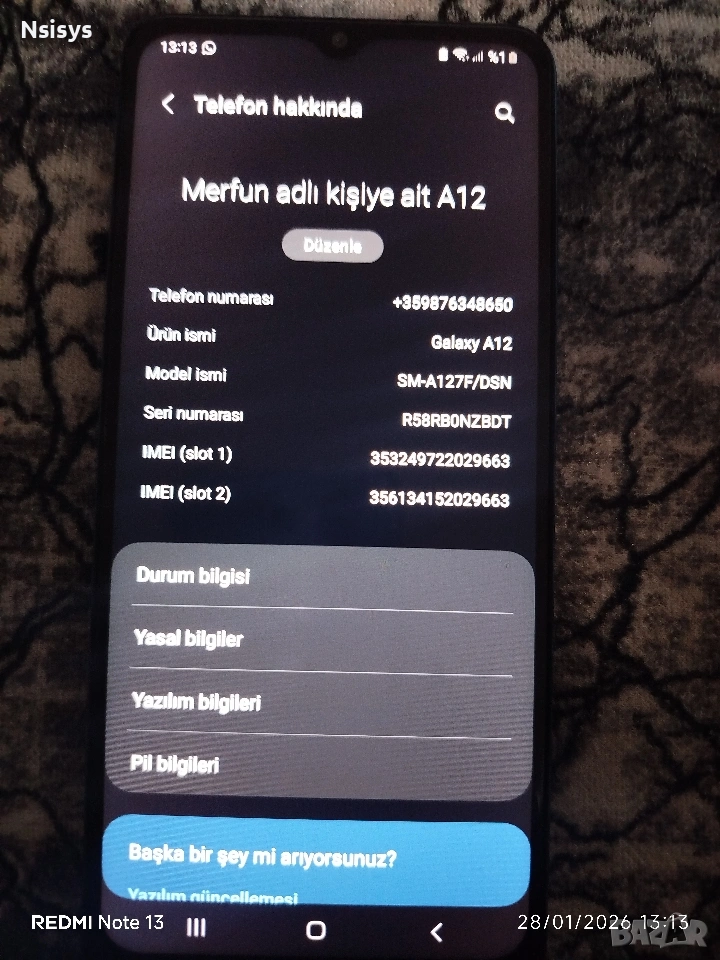 Продавам Самсунг Галакси а12 , снимка 1