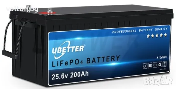 24V 100Ah LiFePO4 Батерия UBT с Bluetooth, снимка 1