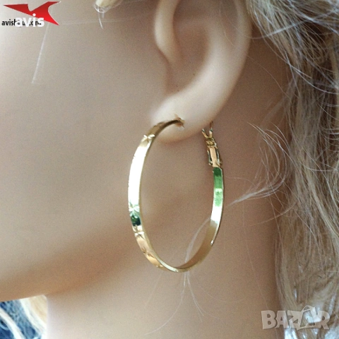 Обеци с 14К златно покритие 2141878, снимка 4 - Обеци - 53769225