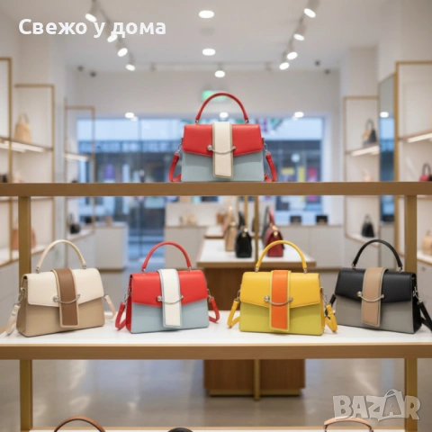 Елегантна дамска чанта в 7 цвята - компактна и стилна за всеки повод, снимка 3 - Чанти - 53562600
