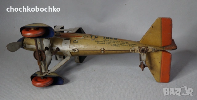 1930 Tippco Немска метална механична играчка модел самолет, снимка 6 - Колекции - 53197625