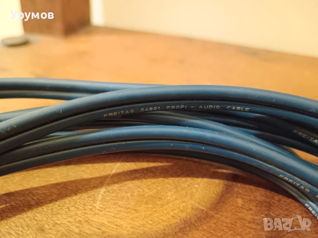 Аудио кабел Freitag 54821 Profi – позлатени чинчове, снимка 4 - Други - 52239487