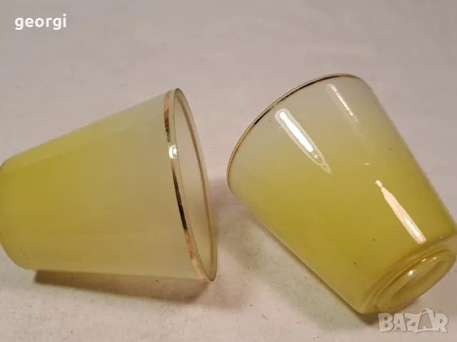ретро жълти плафони за лампа или полилей 6/1, снимка 2 - Настолни лампи - 49279069