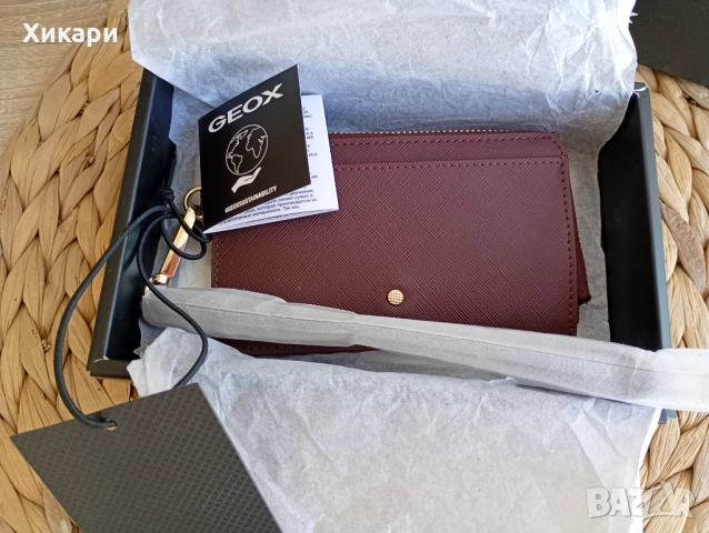 Оригинално дамско портмоне с калъф за карти Geox, снимка 7 - Портфейли, портмонета - 53809042