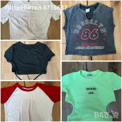 Къси тениски,блузи и клинове, снимка 3 - Корсети, бюстиета, топове - 53193423