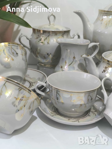 Руски порцелан сервиз за чай , снимка 2 - Сервизи - 52161898