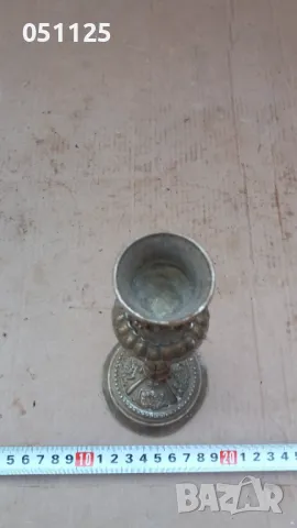 масивен дебело посребрен свещник , снимка 6 - Антикварни и старинни предмети - 49674688