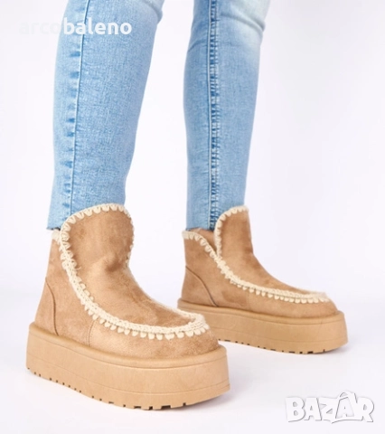 Дамски снежни боти на платформа с декоративна бродерия Alwena, 4цвята , снимка 7 - Дамски боти - 52554822