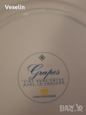Английска чиния- костен порцелан , снимка 3 - Чинии - 52681045