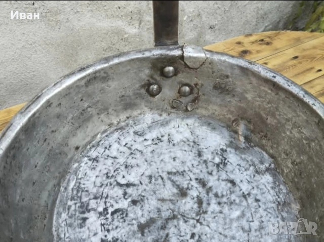 Голям меден тиган , снимка 4 - Антикварни и старинни предмети - 53503418