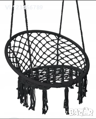 Висяща градинска люлка хамак с възглавница за двама, 130см, снимка 7 - Къмпинг мебели - 51540742