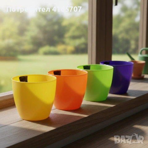 Саксия с поливна система Ø18×H16 см - за здрава коренова система, снимка 8 - Други стоки за дома - 53527177