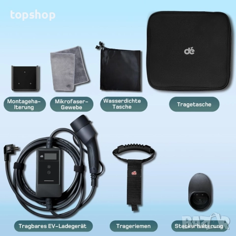 ЧИСТО НОВА зарядна станция за електрически автомобили тип 2 Schuko 3.7 kW [7 м, 6-16 A] 3/Y, ID.3..., снимка 5 - Аксесоари и консумативи - 51972120