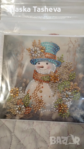 Коледни диамантени картички , снимка 3 - Декорация за дома - 52306913