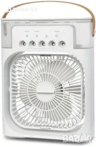 Преносим въздушен 3 в 1 охладител,овлажнител,вентилатор с LED резервоар за вода 600 мл., снимка 7 - Други стоки за дома - 50318515