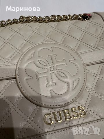 Бежова чанта Guess , снимка 8 - Чанти - 46473775