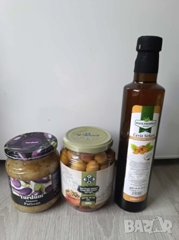 Промо комплект 94-маслини чушка+оцет орех+печен белен патладжан