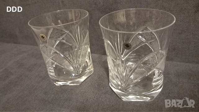 Кристални чаши Зорница , снимка 2 - Чаши - 52541142