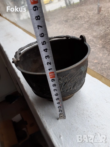 ИНТЕРЕСЕН БРОНЗОВ СЪД МЕНЧЕ, снимка 3 - Антикварни и старинни предмети - 53503727