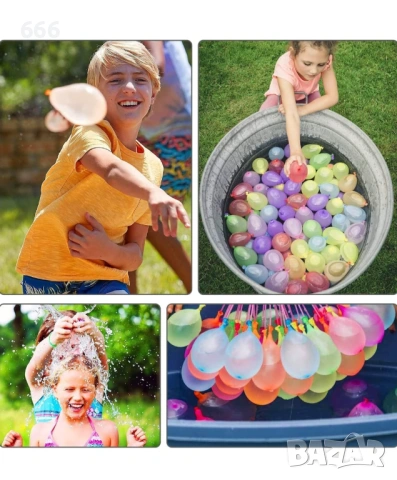 Водни бомби Самозатварящи се, Пакет от 370 водни балона, снимка 8 - Други - 53581796