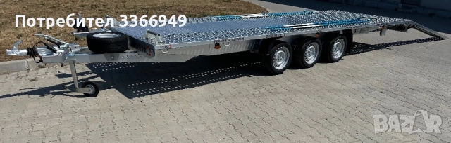 Равна триосна платформа 6.00м Х 2.15м / 3500кг ПОД НАЕМ, снимка 9 - Ремаркета - 51546909