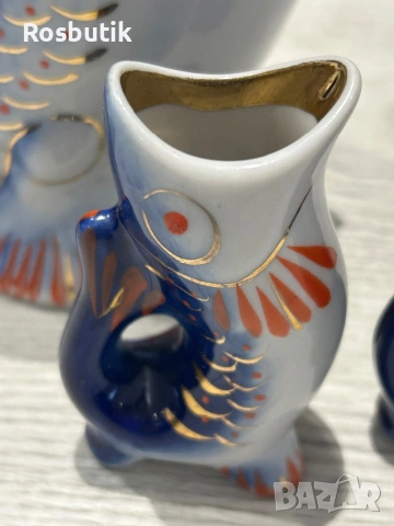 Съветски хит порцеланов сервиз рибки 