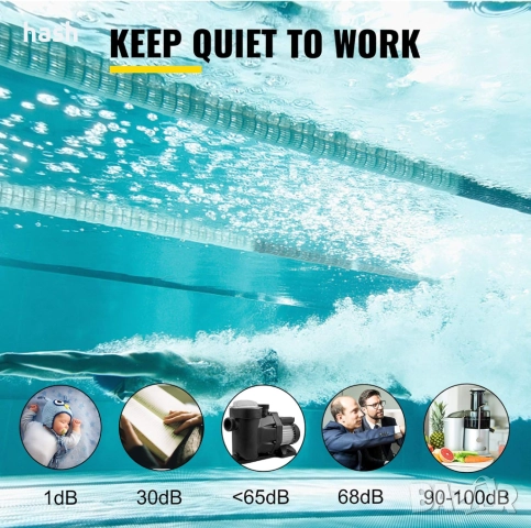 Филтрационна помпа за басейн Vevor 19200L/H, циркулационна помпа за вода вход/изход 1,97" , снимка 9 - Басейни и аксесоари - 51548470