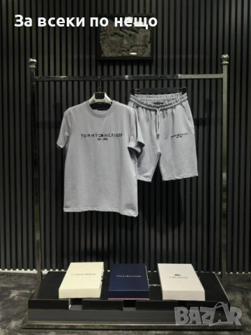Tommy Hilfiger Мъжки Летен Екип Тениска И Къси Панталонки👕🩳Мъжки Къс Комплект Код B432