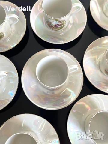 Порцеланови чаши за кафе от Union Porcelain - Klosterle, Чехословакия, снимка 5 - Сервизи - 44988649