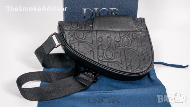 Чанта Dior Gravity от кожа и черен гранулиран телешки набук, снимка 2 - Чанти - 52299168