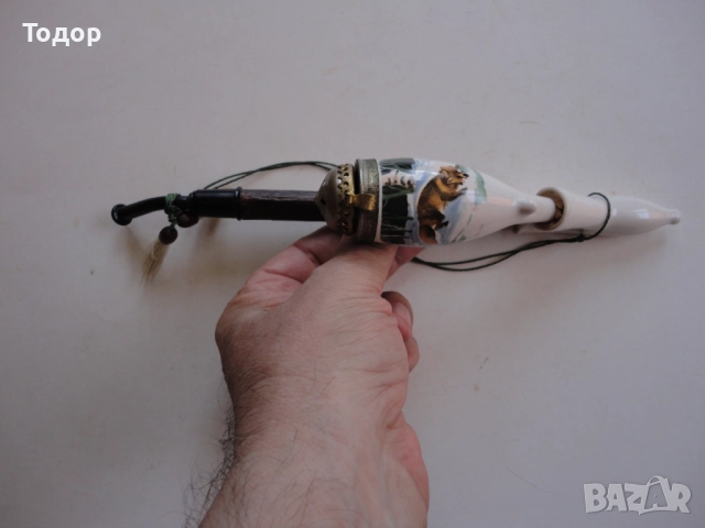 Страхотна порцеланова лула чибук , снимка 4 - Антикварни и старинни предмети - 52671265