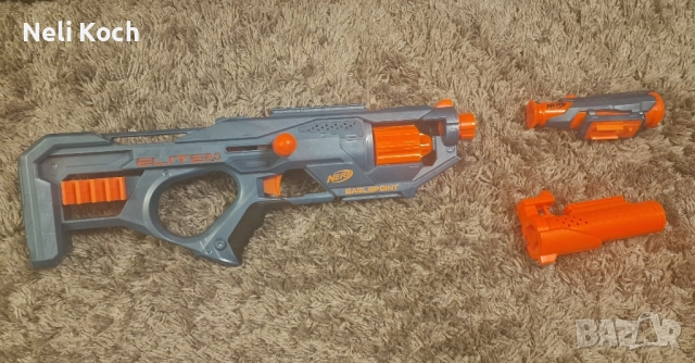 Нърф, с добавен удължител и оптичен прицелвач., снимка 2 - Други - 52497933